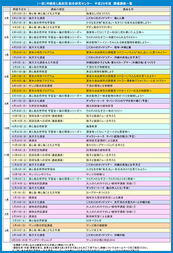 総合研究センター 平成29年度 開催講座一覧