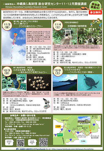 11/4開催！天然記念物講座（2）田港御願の植物群落