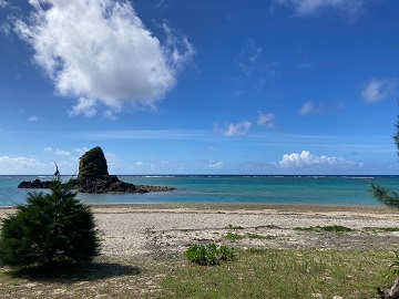 今日の嘉陽海岸