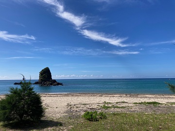 今日の嘉陽海岸