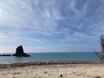 今日の嘉陽海岸