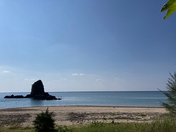 今日の嘉陽海岸