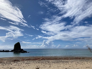 今日の嘉陽海岸