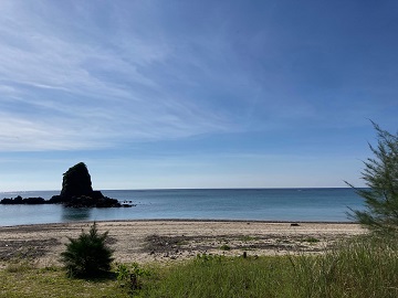 今日の嘉陽海岸