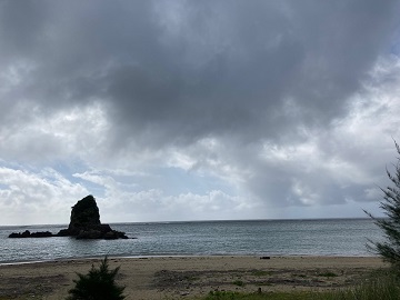 今日の嘉陽海岸