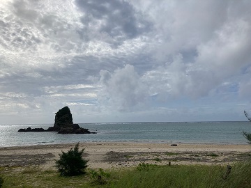 今日の嘉陽海岸