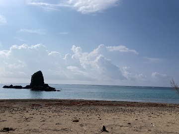 今日の嘉陽海岸