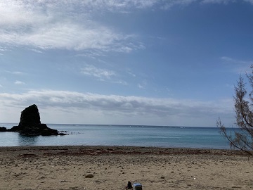 今日の嘉陽海岸