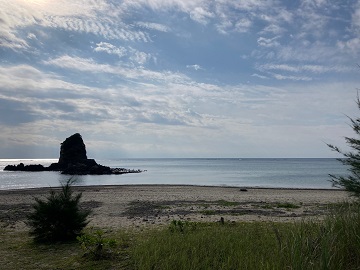 今日の嘉陽海岸