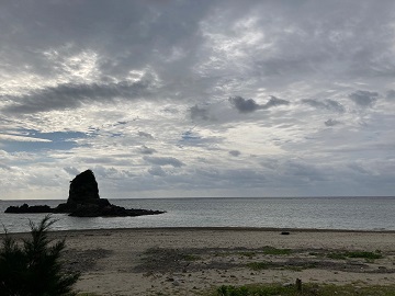 今日の嘉陽海岸