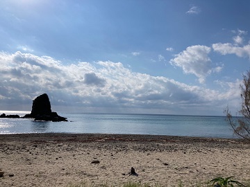 今日の嘉陽海岸