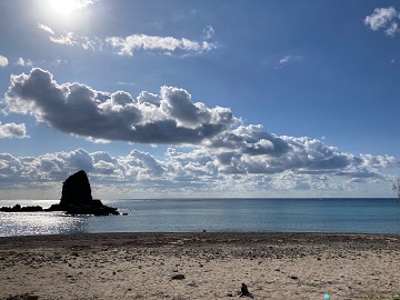 今日の嘉陽海岸