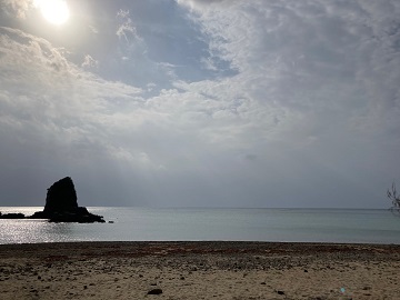 今日の嘉陽海岸