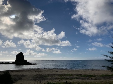 今日の嘉陽海岸