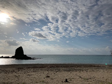 今日の嘉陽海岸