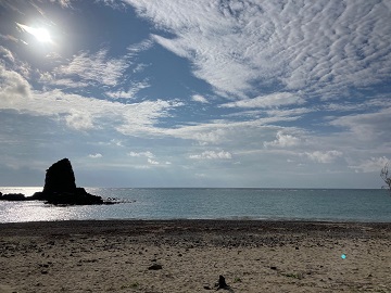 今日の嘉陽海岸