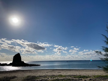 今日の嘉陽海岸