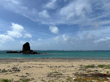 今日の嘉陽海岸