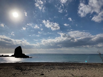 今日の嘉陽海岸