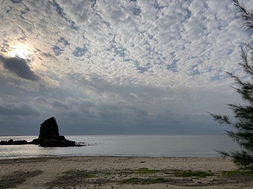 今日の嘉陽海岸