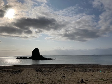 今日の嘉陽海岸