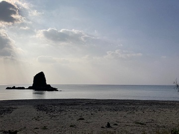 今日の嘉陽海岸