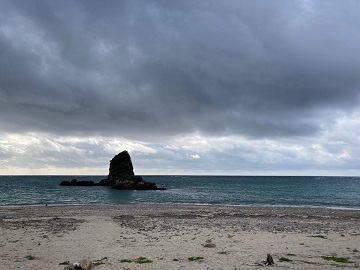 今日の嘉陽海岸