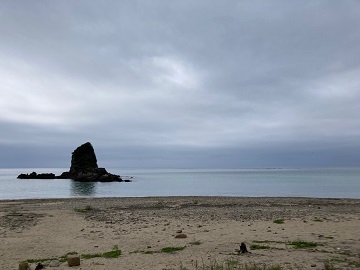 今日の嘉陽海岸