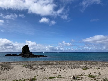 今日の嘉陽海岸