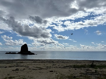 今日の嘉陽海岸