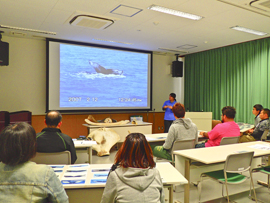 図-4「沖縄のザトウクジラ」実施の様子