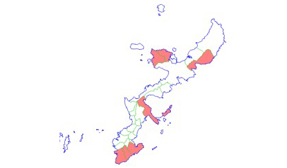 図-1　有用植物の遺伝資源収集対象地域(橙色)