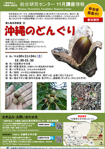 10/21開催！美ら島再発見～動物、植物、琉球文化から迫る～